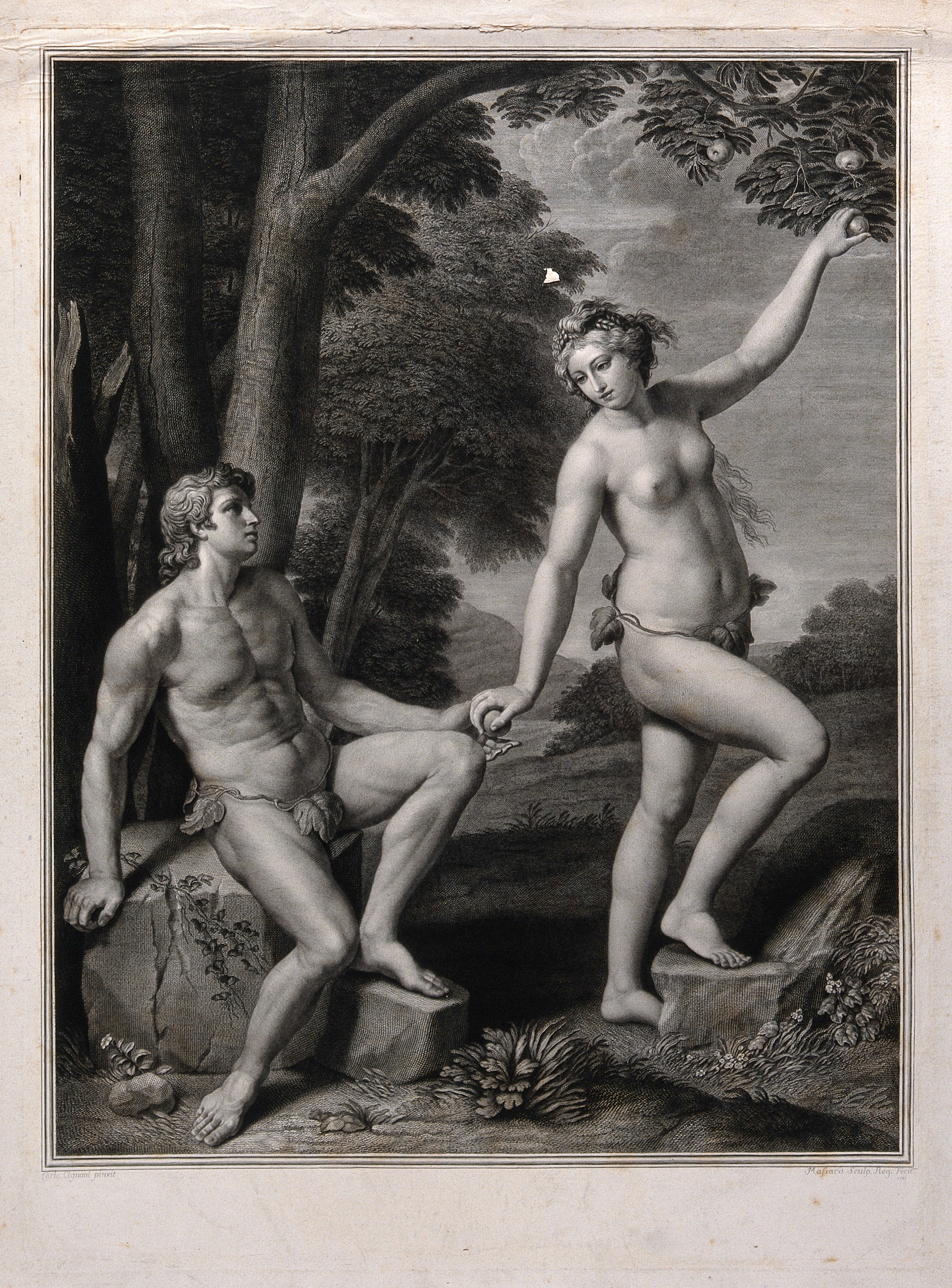 Eve tempting Adam